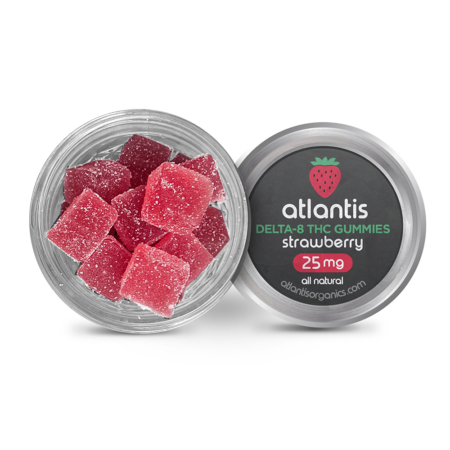Atlantis Organics 500mg Delta 8 Strawberry Gummies