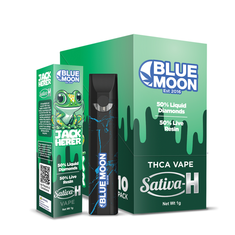 Thc A Disposable Vape Jack Herer 10 Pack Blue Moon Hemp Wholesale 1139