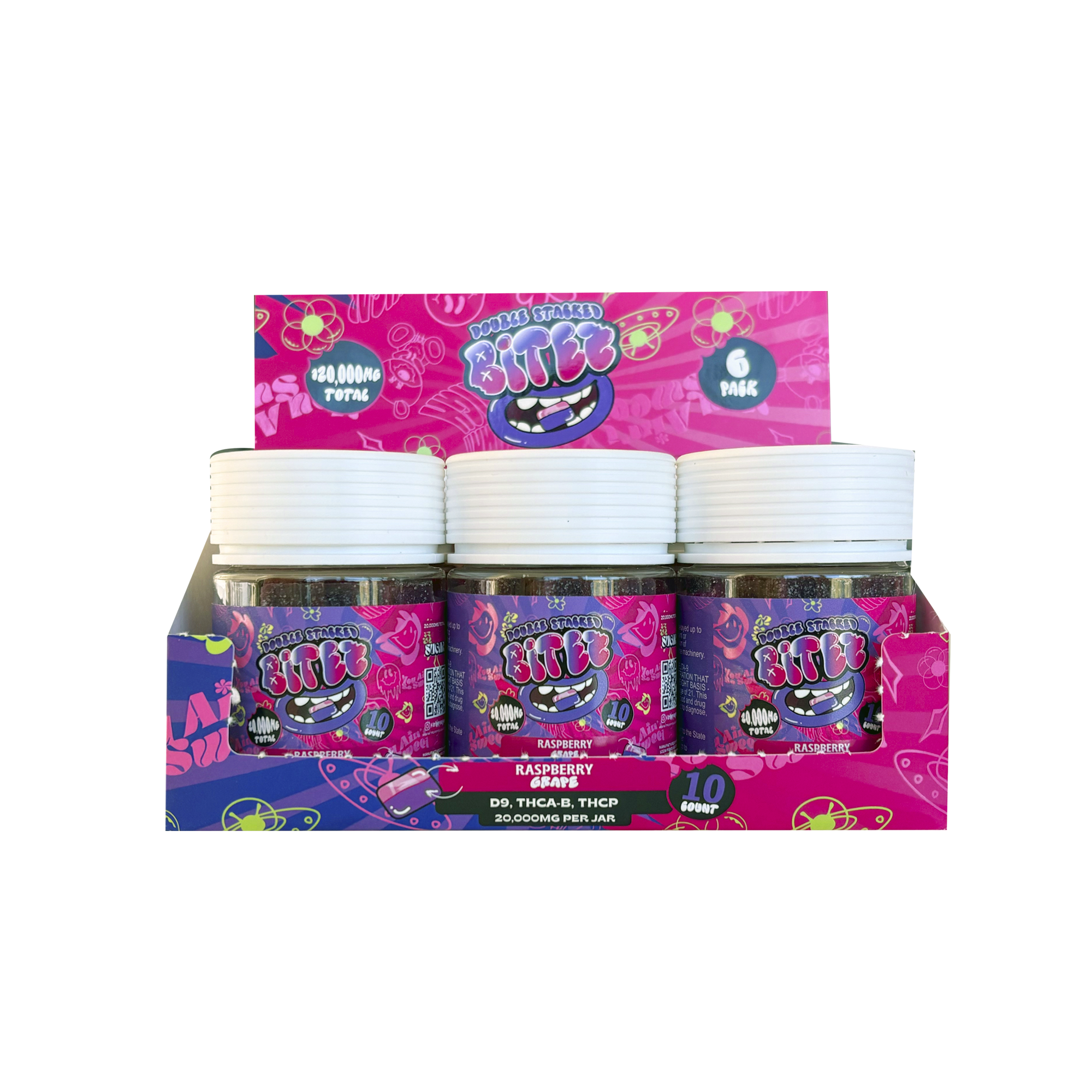 Trippy Sugar – 10ct Bitez – Raspberry Grape- 6ct display